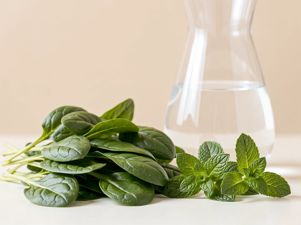 Frisches Gemüse und Wasser als Symbol für Klarheit